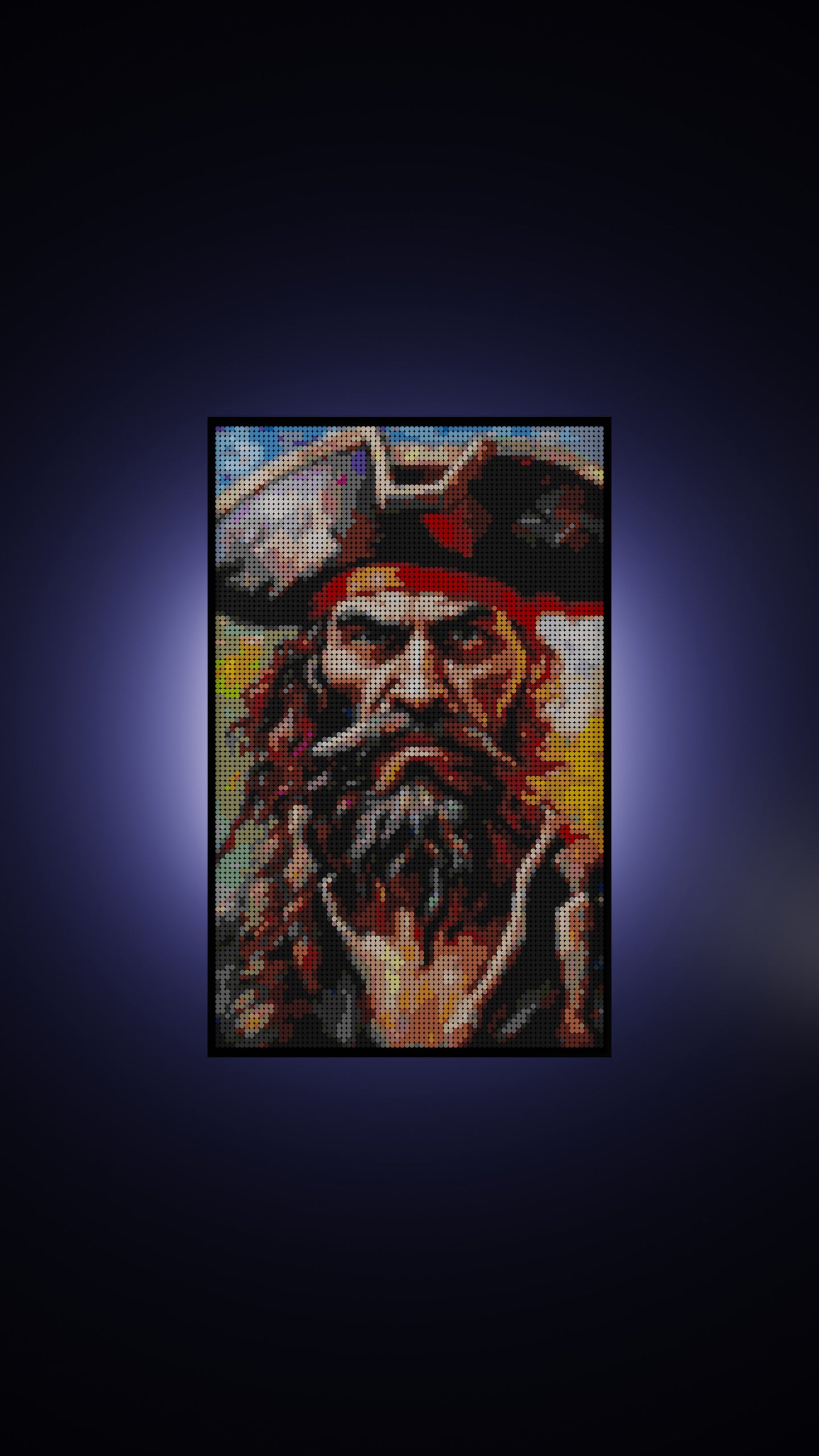 Captain Dreadheart LEGO® Style mosaic kit with clear building instructions